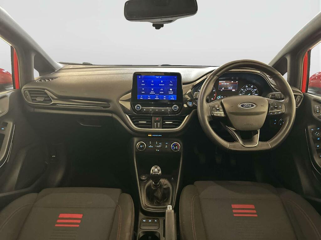 Ford Fiesta 1.0T Ecoboost St-line Hatchback YM72VUG Red #2