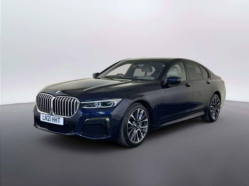 BMW 7 Series 3.0 740D Mht M Sport Saloon Hybrid LN21HHT Blue #4
