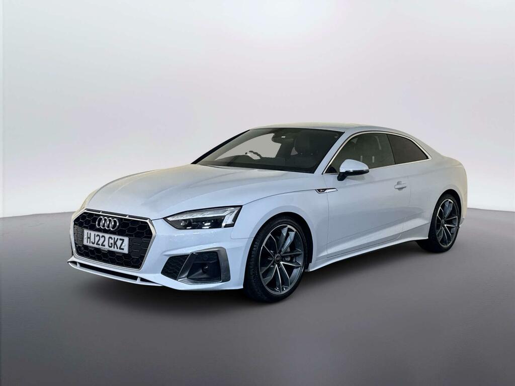 Audi A5 2.0 Tfsi 40 S Line Coupe S Tronic Euro HJ22GKZ White #4