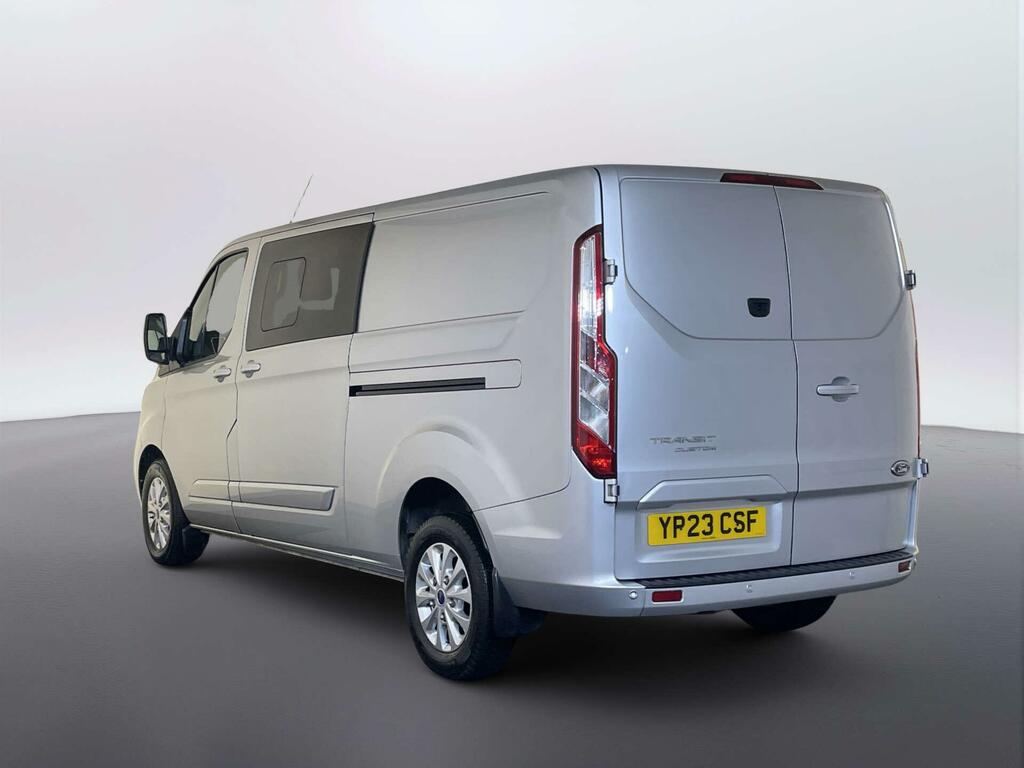 Ford Transit Custom 2.0 320 Ecoblue Limited Crew Van Double Cab Di YP23CSF Silver #6