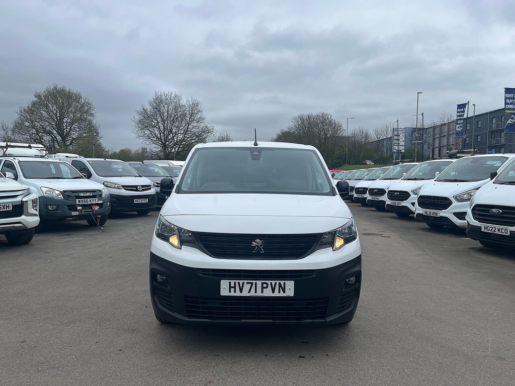 Peugeot Partner 1.5 Bluehdi 950 Asphalt Premium Long Panel Van 6Dr HV71PVN White #2