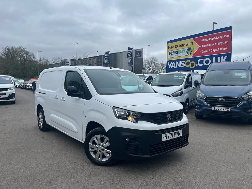 Peugeot Partner 1.5 Bluehdi 950 Asphalt Premium Long Panel Van 6Dr HV71PVN White #4