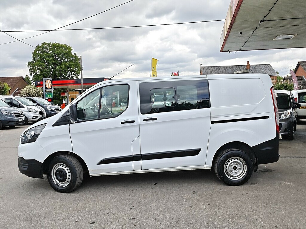 Ford Transit Custom 2.0 280 Ecoblue Leader Crew Van Double Cab Die MA70ZGX White #5