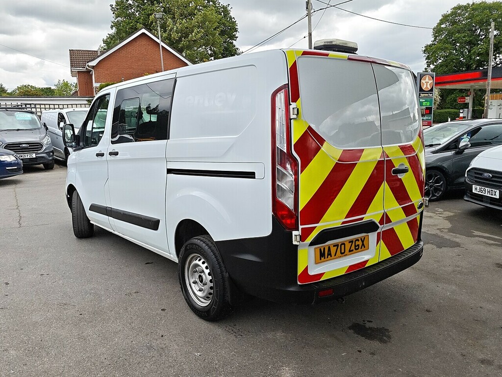 Ford Transit Custom 2.0 280 Ecoblue Leader Crew Van Double Cab Die MA70ZGX White #6