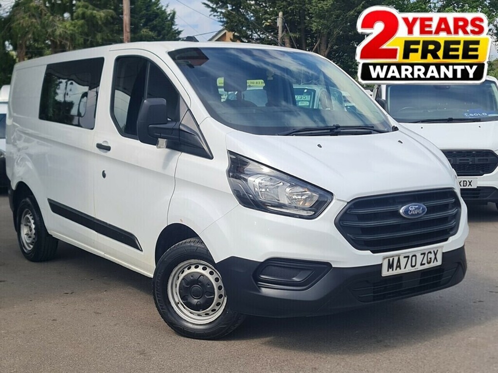 Ford Transit Custom 2.0 280 Ecoblue Leader Crew Van Double Cab Die White