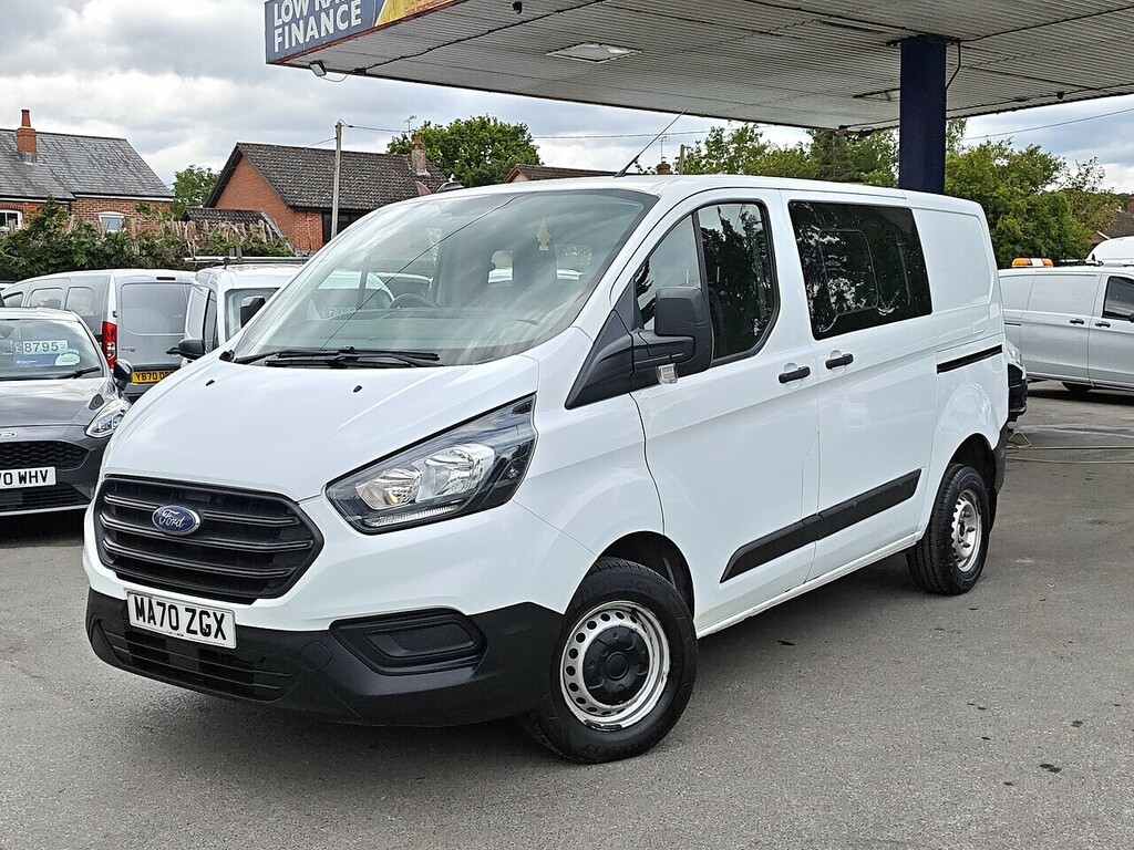 Ford Transit Custom 2.0 280 Ecoblue Leader Crew Van Double Cab Die MA70ZGX White #3