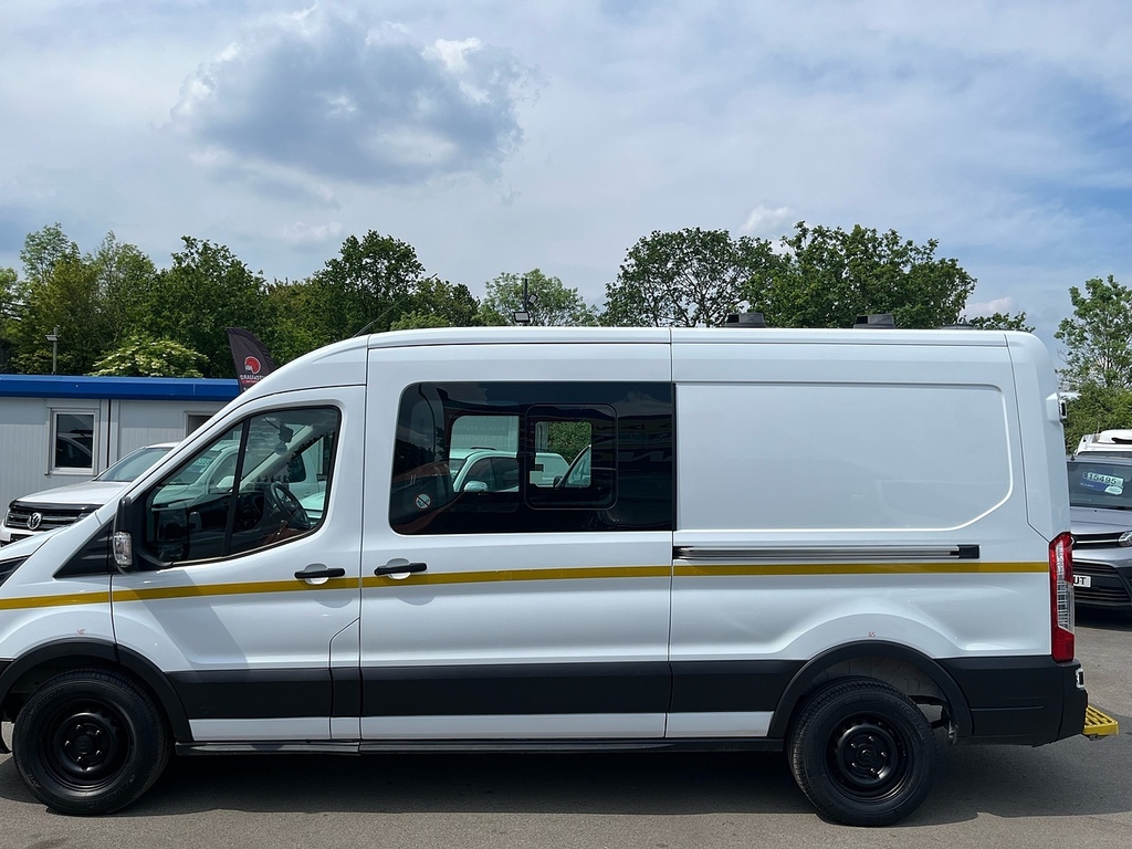 Ford Transit Custom 2.0 350 Ecoblue Leader Crew Van Double Cab 6Dr Die WM72TZR White #5