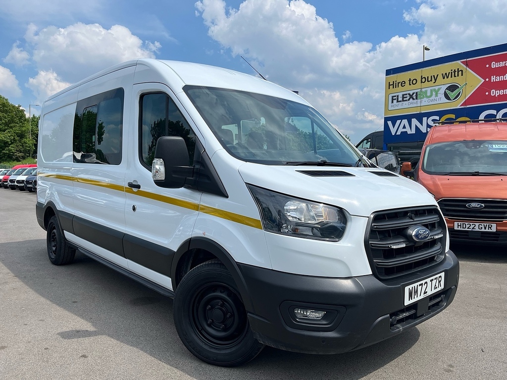 Ford Transit Custom 2.0 350 Ecoblue Leader Crew Van Double Cab 6Dr Die WM72TZR White #4