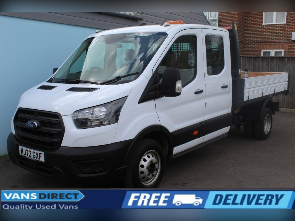 Ford Transit Custom 2.0 350 Ecoblue Leader Chassis Double Cab Dies White
