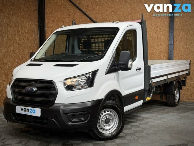 Ford Transit Custom 2.0 350 Ecoblue Leader Dropside White