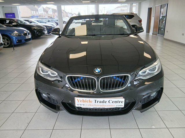 BMW 2 Series 2.0 220D M Sport Convertible Euro YJ15YXD Black #2