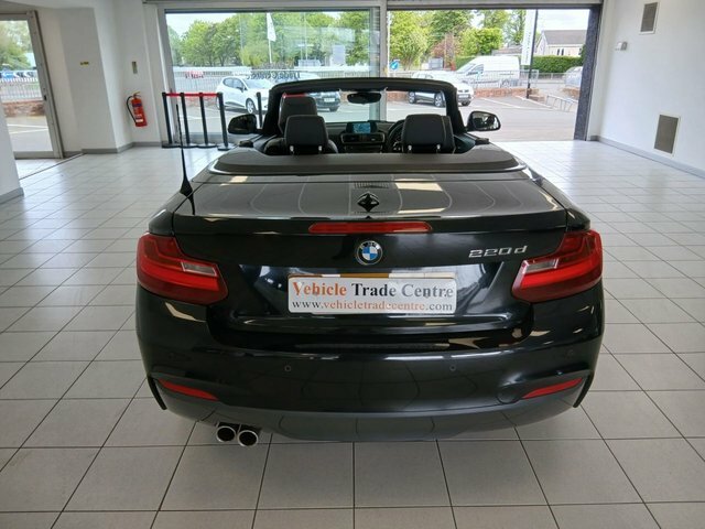BMW 2 Series 2.0 220D M Sport Convertible Euro YJ15YXD Black #5