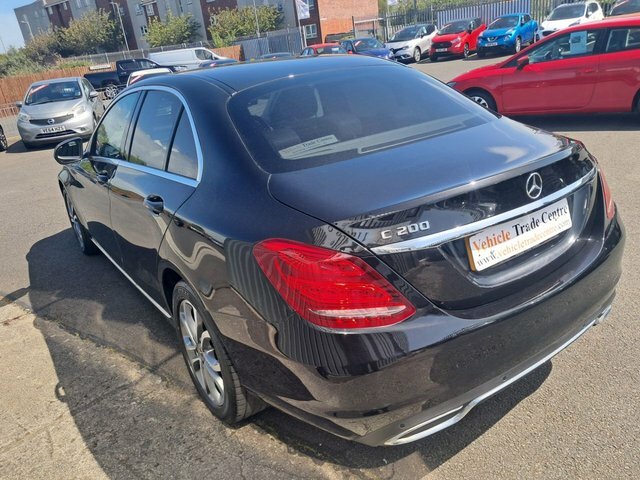 Mercedes-Benz C Class 2.0 C200 Sport Saloon G-tronic Euro 6 KR18YWC Black #4