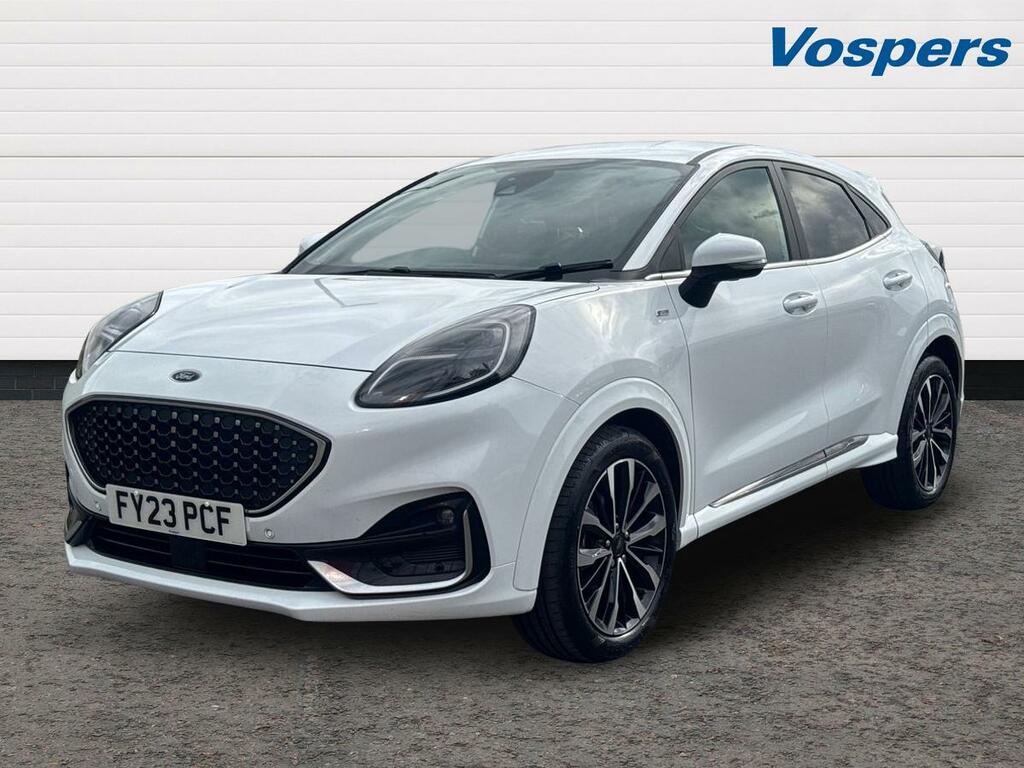 Ford Puma 1.0 Ecoboost Hybr Mhev 155 St-line Vignale Dct FY23PCF White #3