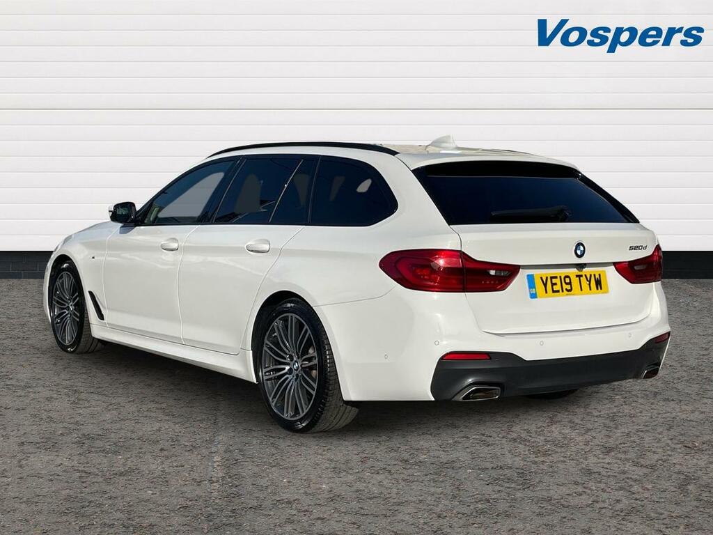 BMW 5 Series 520D M Sport YE19TYW White #5