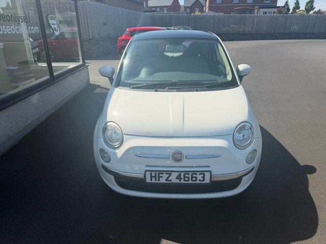 Fiat 500 1.2 Lounge Hatchback Euro 5 S S HFZ4663 White #2