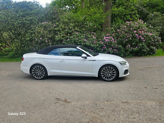 Audi A5 2.0 Tdi S Line Convertible S Tronic Qua YA17MDX White #3