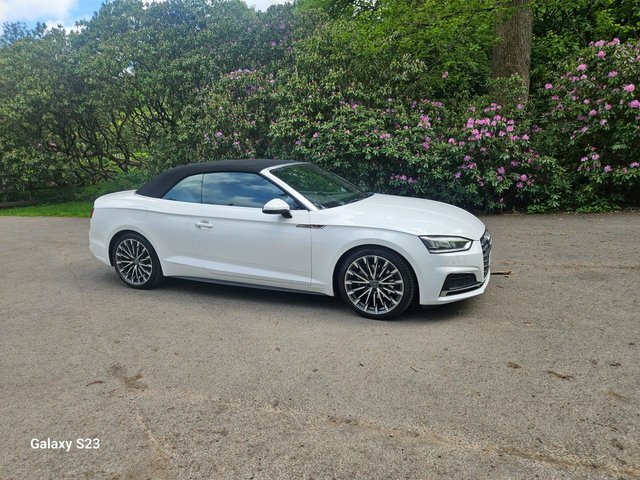 Audi A5 2.0 Tdi S Line Convertible S Tronic Qua YA17MDX White #5