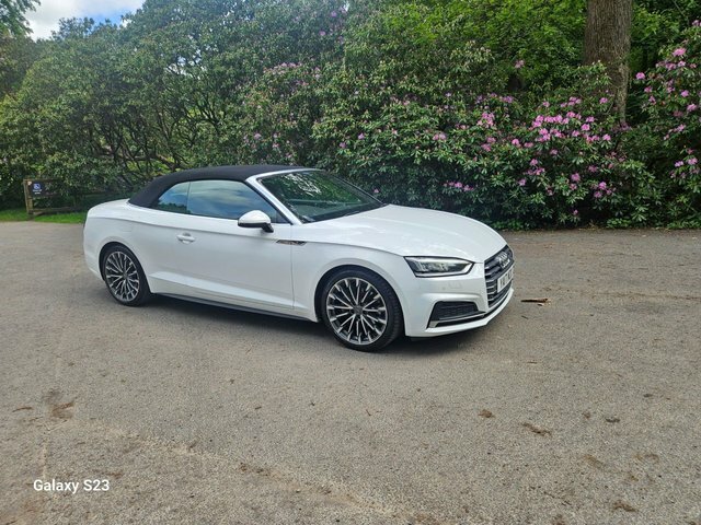 Audi A5 2.0 Tdi S Line Convertible S Tronic Qua YA17MDX White #6