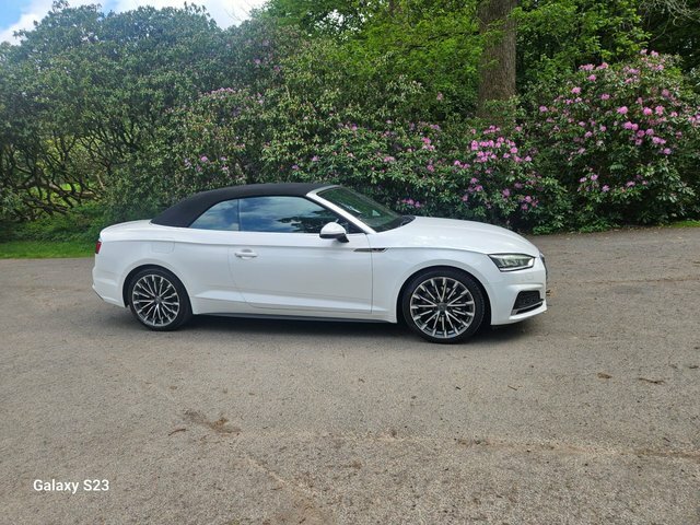 Audi A5 2.0 Tdi S Line Convertible S Tronic Qua YA17MDX White #4