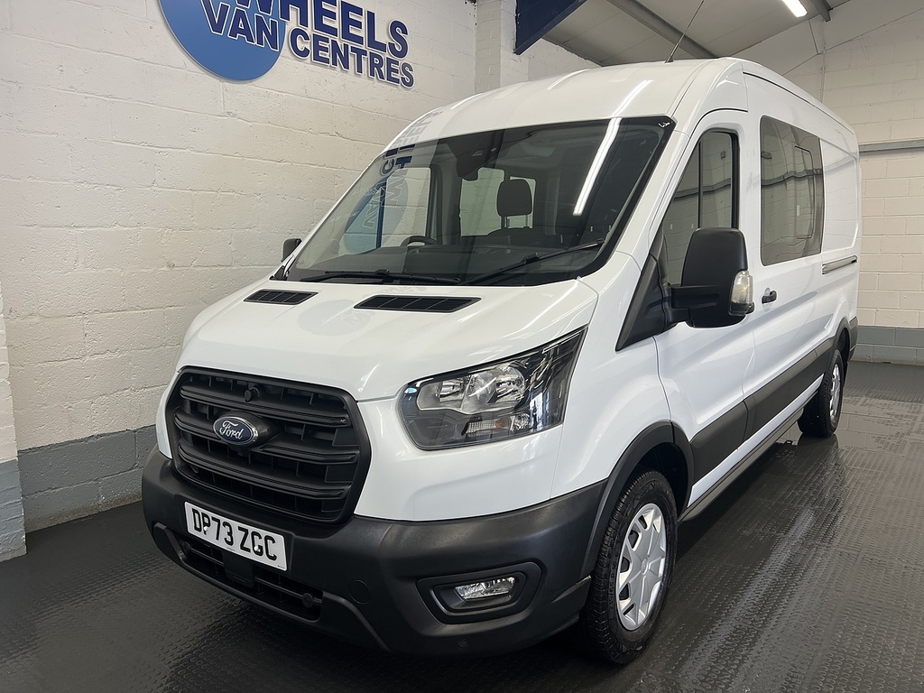 Ford Transit Custom Transit 2.0 350 Ecoblue Trend Crew Van L3 H DP73ZGC White