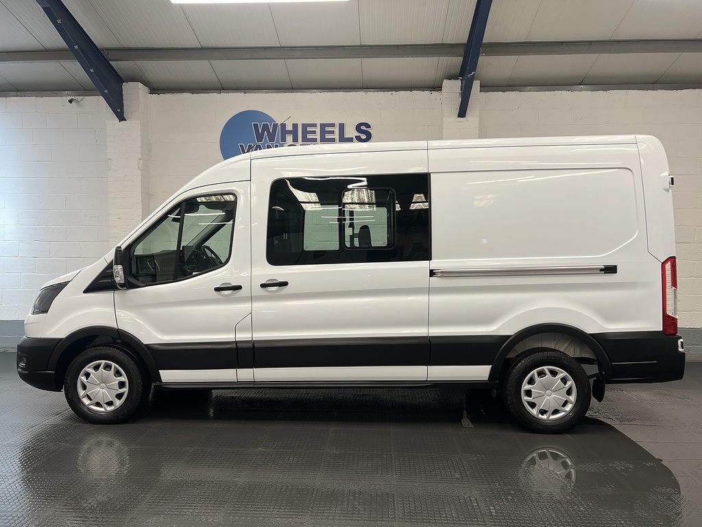 Ford Transit Custom 2.0 350 Ecoblue Trend Crew Van Double Cab Dies LE24ODU White #2