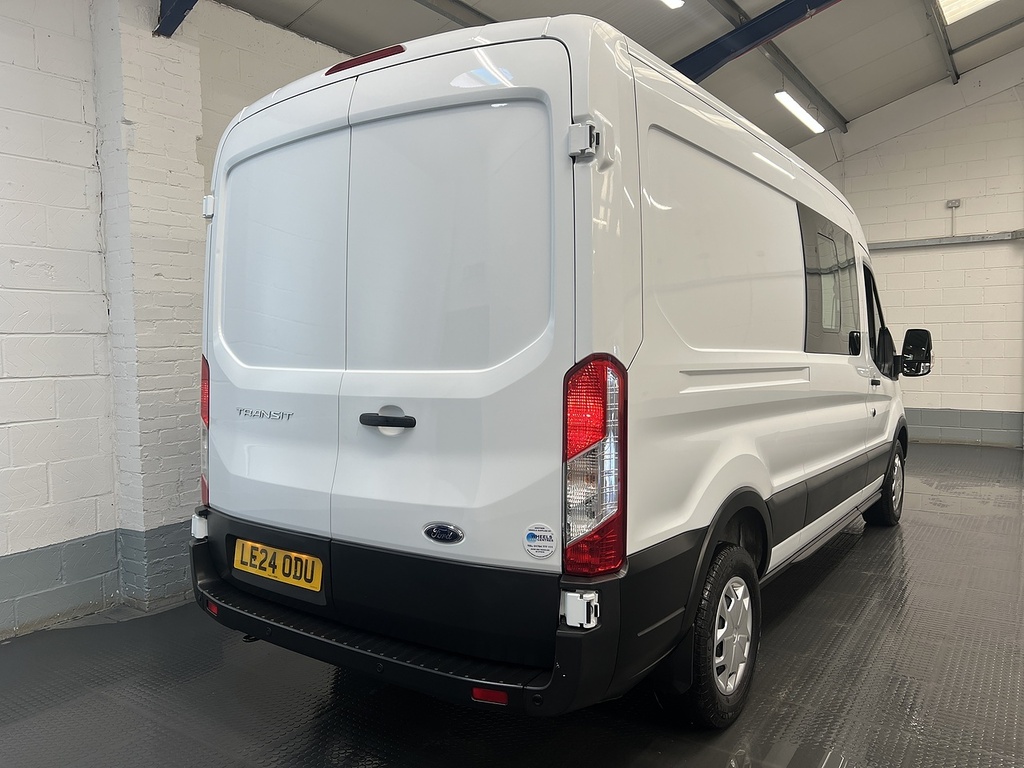Ford Transit Custom 2.0 350 Ecoblue Trend Crew Van Double Cab Dies LE24ODU White #5
