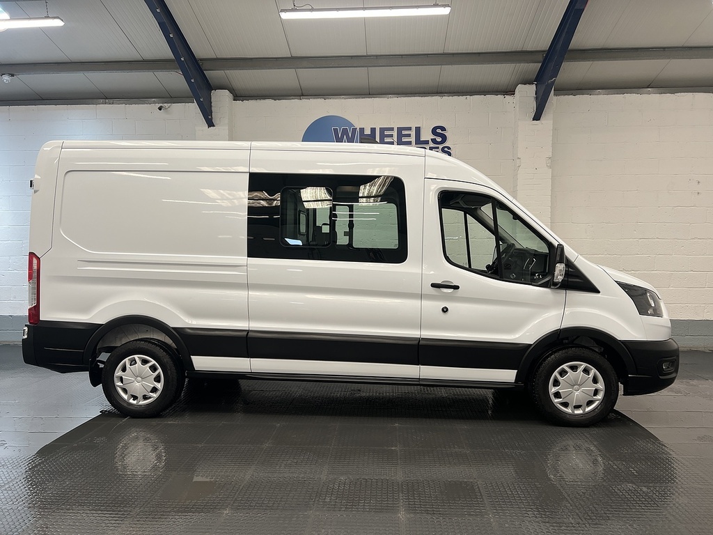 Ford Transit Custom 2.0 350 Ecoblue Trend Crew Van Double Cab Dies LE24ODU White #6