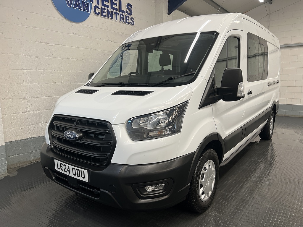 Ford Transit Custom 2.0 350 Ecoblue Trend Crew Van Double Cab Dies LE24ODU White