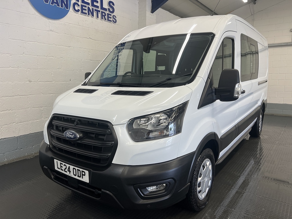 Ford Transit Custom 2.0 350 Ecoblue Trend Crew Van Double Cab Dies LE24ODP White