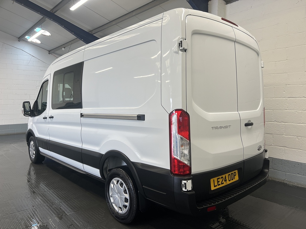 Ford Transit Custom 2.0 350 Ecoblue Trend Crew Van Double Cab Dies LE24ODP White #3