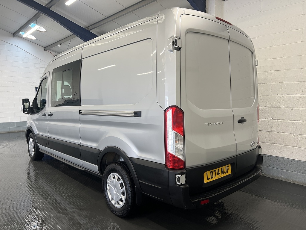 Ford Transit Custom 2.0 350 Ecoblue Trend Crew Van Double Cab Dies LD74MJF Silver #3