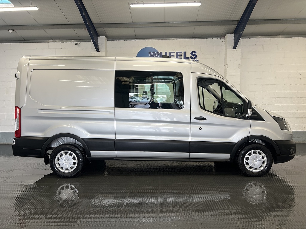 Ford Transit Custom 2.0 350 Ecoblue Trend Crew Van Double Cab Dies LD74MJF Silver #6