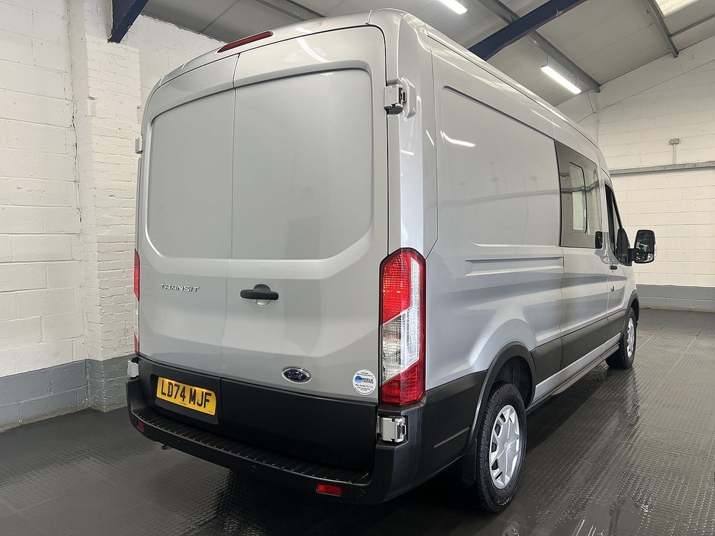 Ford Transit Custom 2.0 350 Ecoblue Trend Crew Van Double Cab Dies LD74MJF Silver #5
