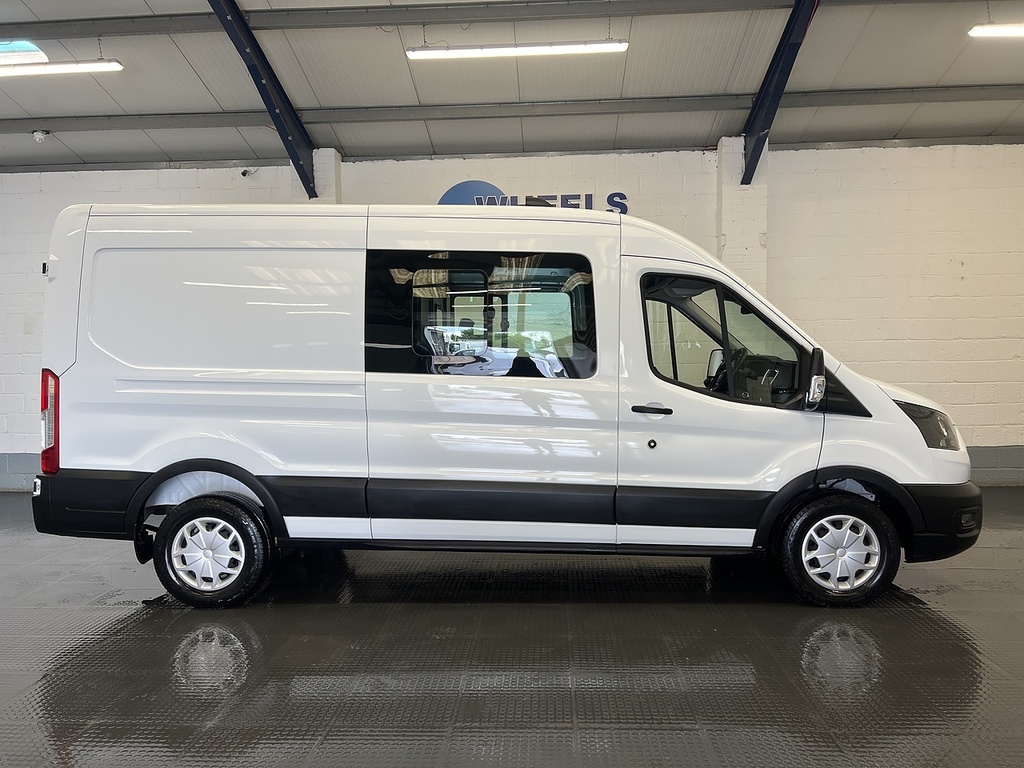 Ford Transit Custom 2.0 350 Ecoblue Trend Crew Van Double Cab Dies CK24NNB White #6