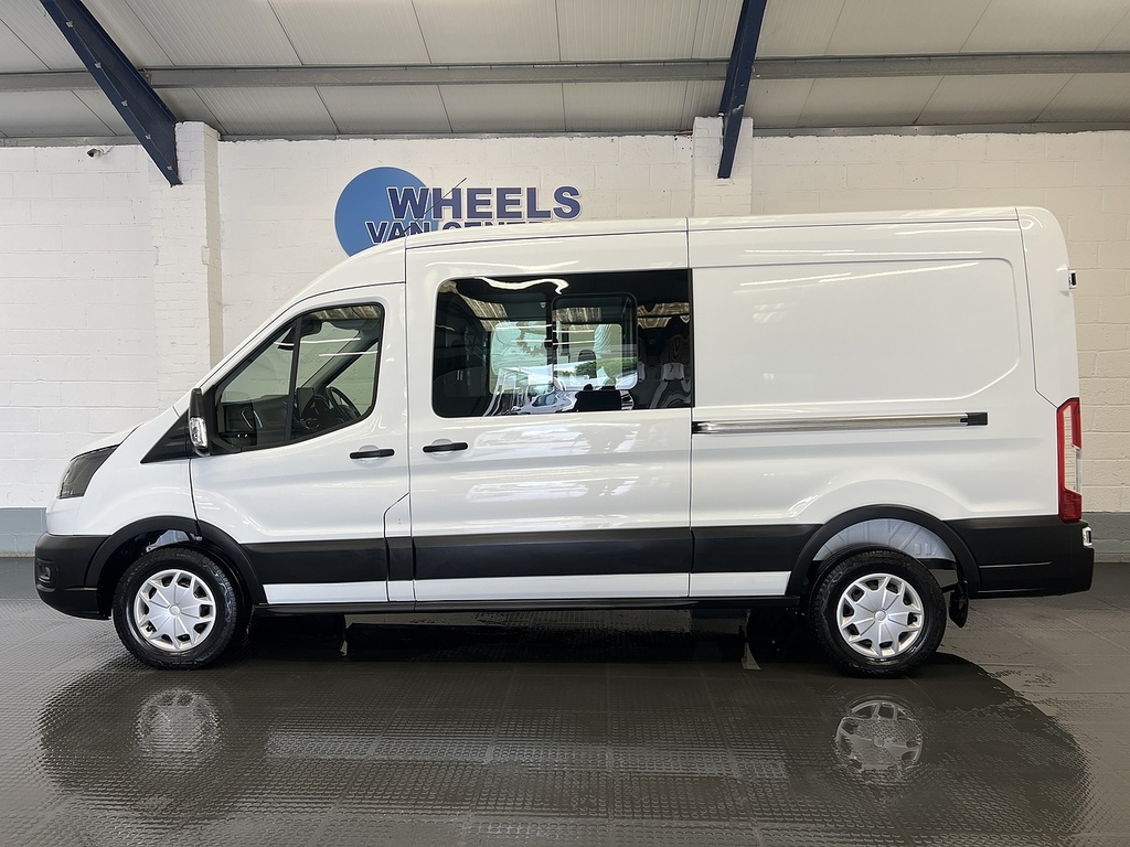 Ford Transit Custom 2.0 350 Ecoblue Trend Crew Van Double Cab Dies CK24NNB White #2