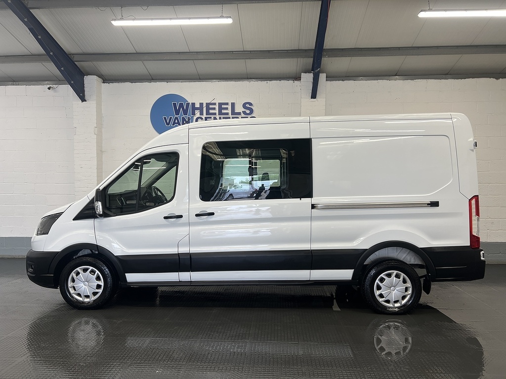 Ford Transit Custom 2.0 350 Ecoblue Trend Crew Van Double Cab Dies CK24SUV White #2