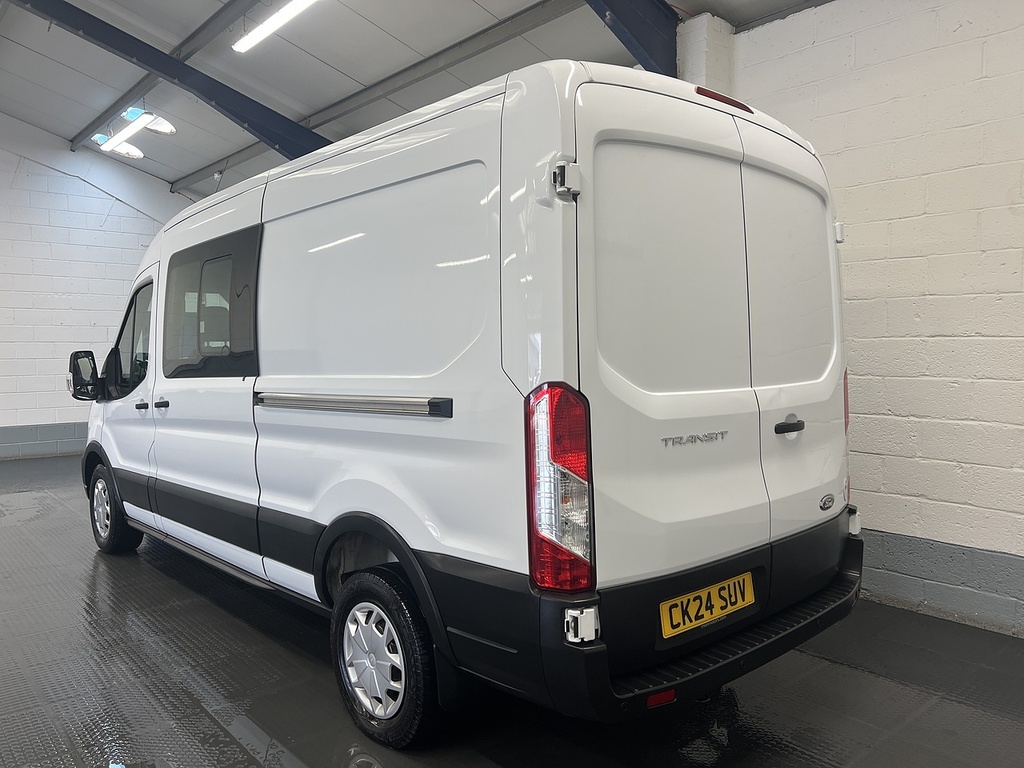 Ford Transit Custom 2.0 350 Ecoblue Trend Crew Van Double Cab Dies CK24SUV White #3