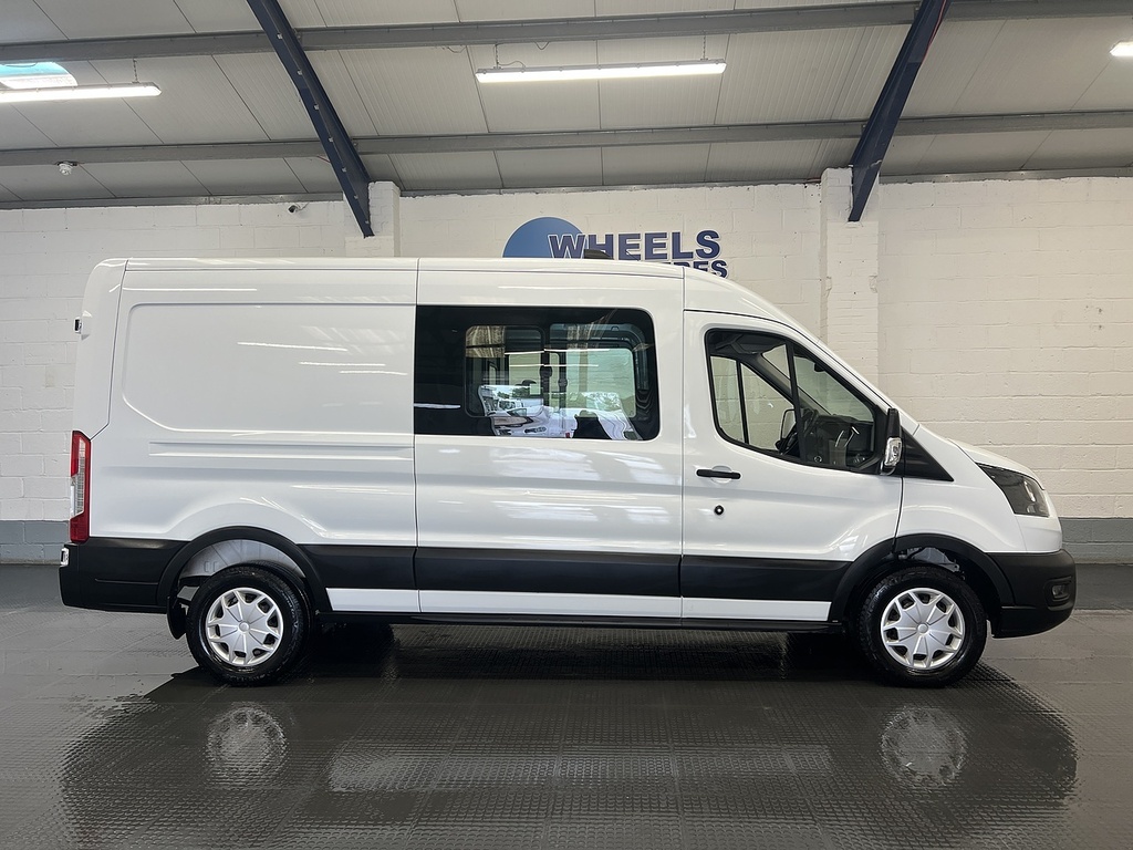 Ford Transit Custom 2.0 350 Ecoblue Trend Crew Van Double Cab Dies CK24SUV White #6