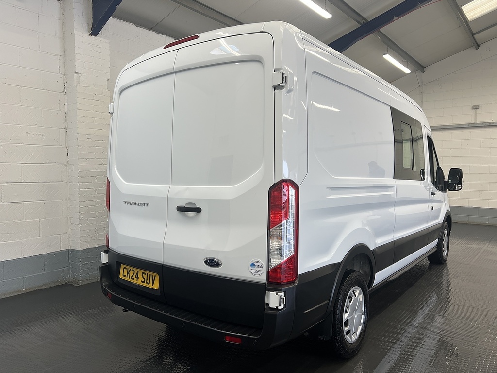 Ford Transit Custom 2.0 350 Ecoblue Trend Crew Van Double Cab Dies CK24SUV White #5