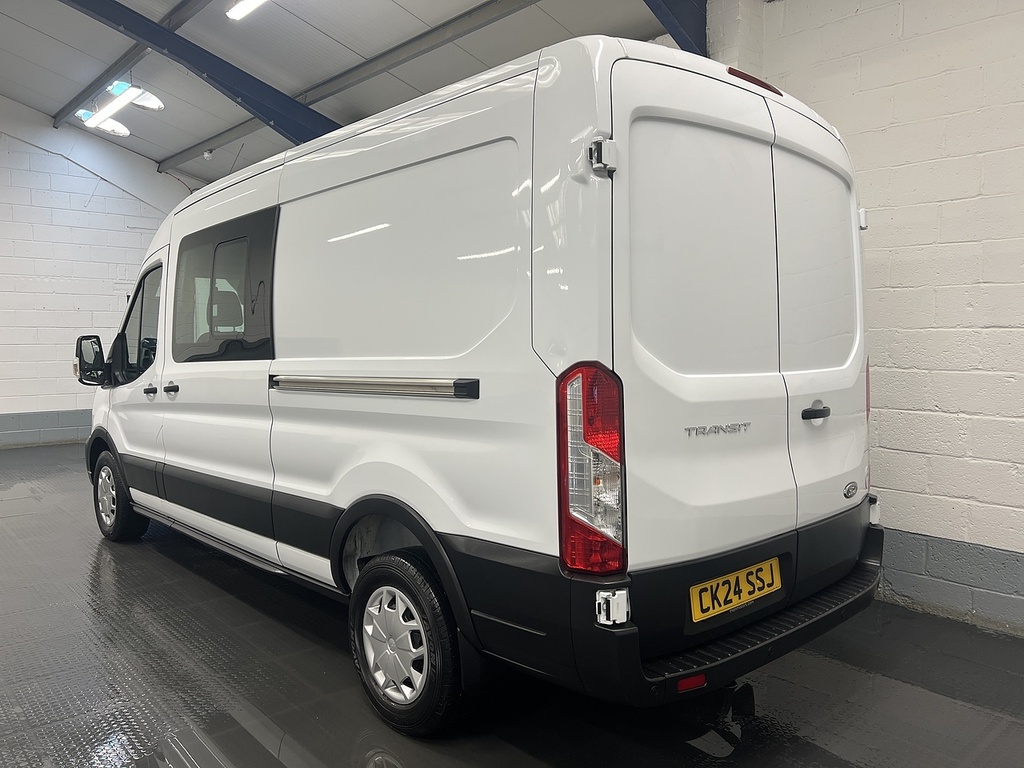Ford Transit Custom 2.0 350 Ecoblue Trend Crew Van Double Cab Dies CK24SSJ White #3
