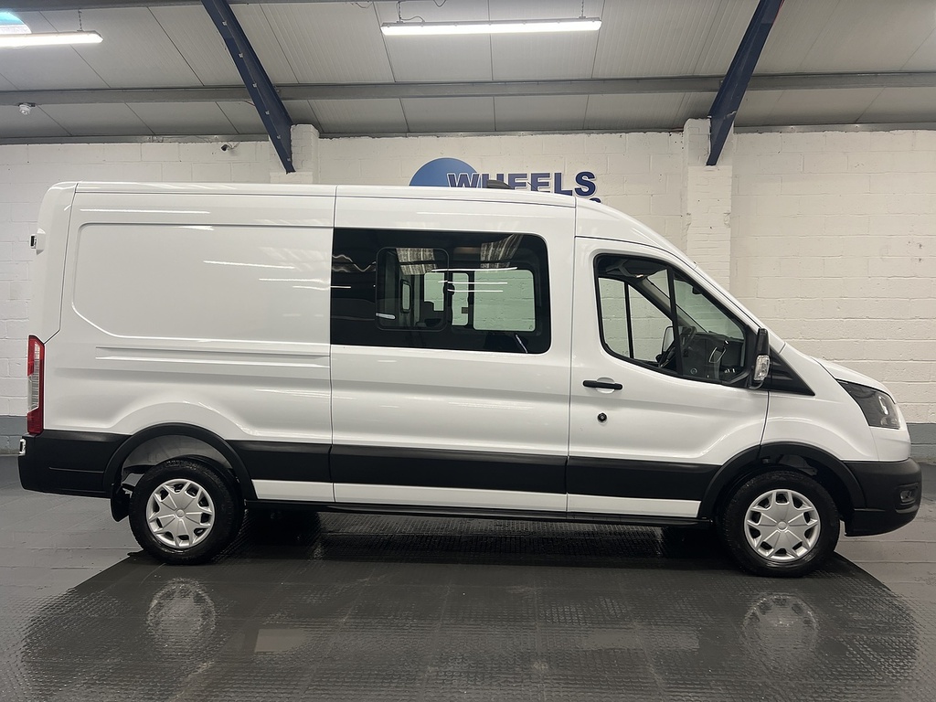 Ford Transit Custom 2.0 350 Ecoblue Trend Crew Van Double Cab Dies CK24SSJ White #6