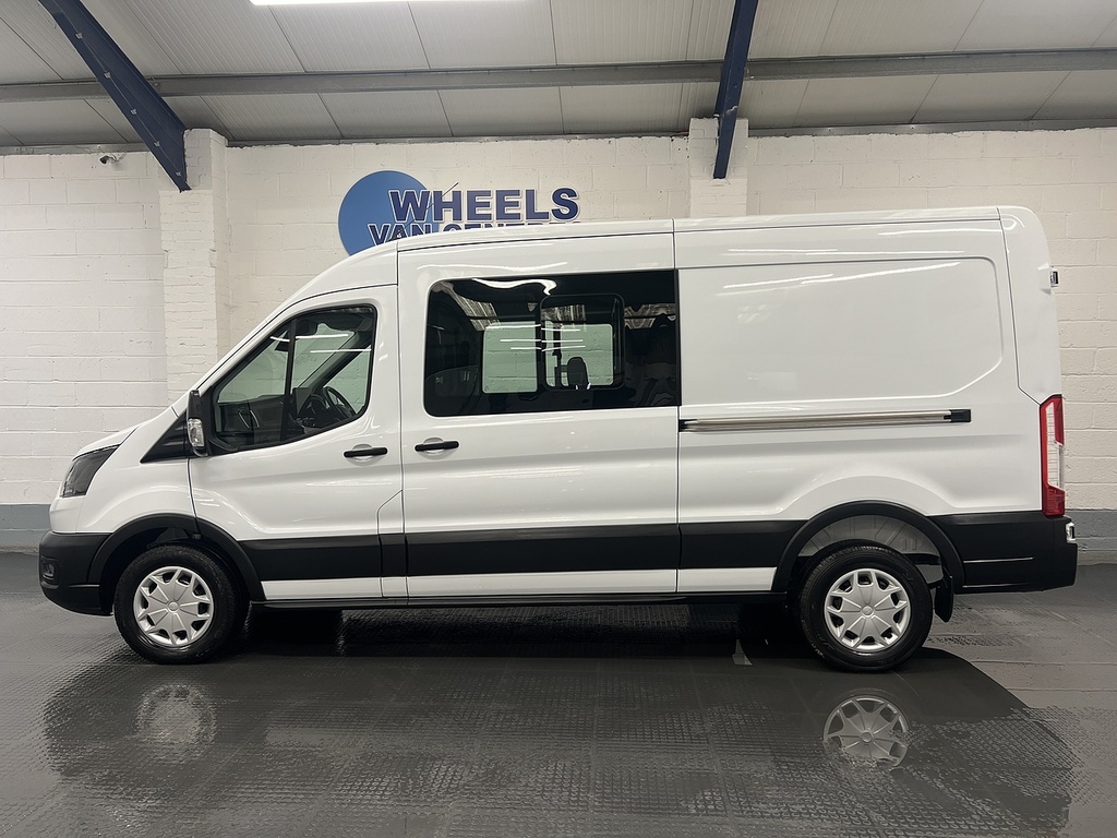 Ford Transit Custom 2.0 350 Ecoblue Trend Crew Van Double Cab Dies CK24SSJ White #2