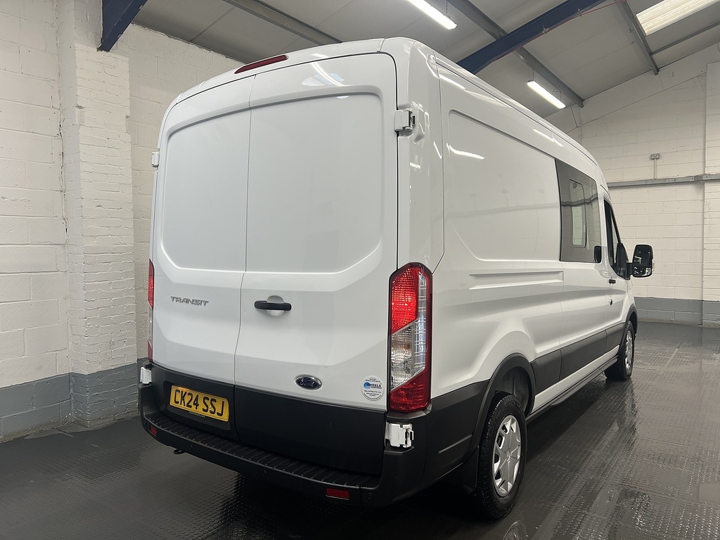 Ford Transit Custom 2.0 350 Ecoblue Trend Crew Van Double Cab Dies CK24SSJ White #5