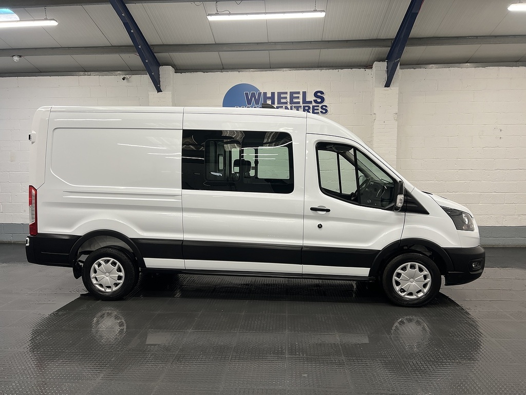 Ford Transit Custom 2.0 350 Ecoblue Trend Crew Van Double Cab Dies DP73YPC White #6