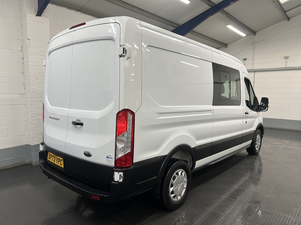 Ford Transit Custom 2.0 350 Ecoblue Trend Crew Van Double Cab Dies DP73YPC White #5