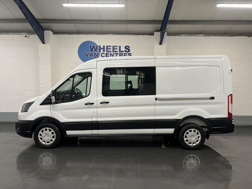 Ford Transit Custom 2.0 350 Ecoblue Trend Crew Van Double Cab Dies DP73YPC White #2