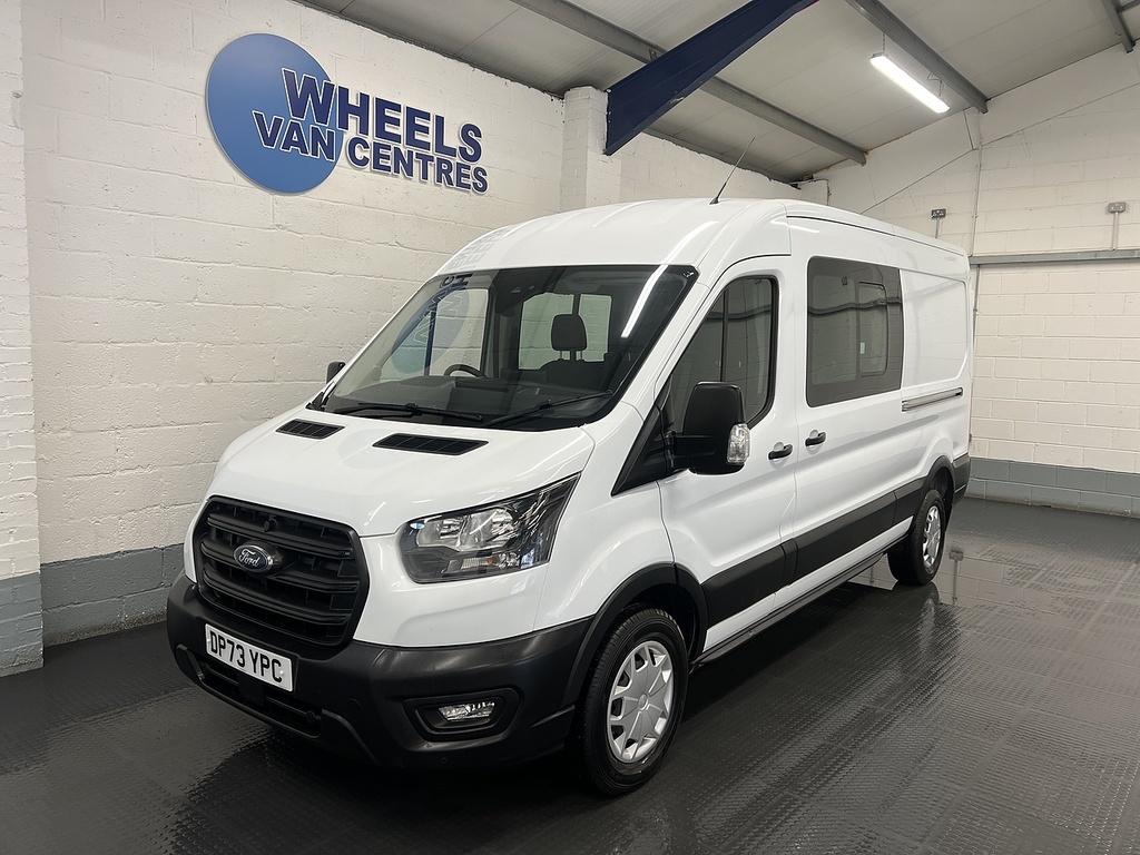 Ford Transit Custom 2.0 350 Ecoblue Trend Crew Van Double Cab Dies DP73YPC White