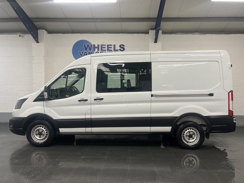 Ford Transit Custom 2.0 350 Ecoblue Trend Crew Van Double Cab Dies LD74MMU White #2