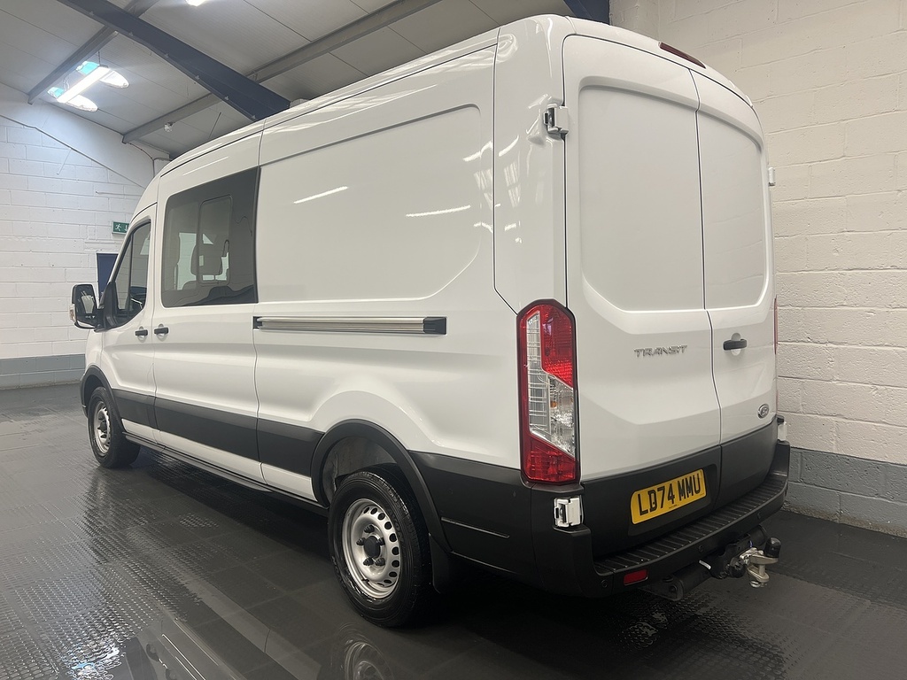 Ford Transit Custom 2.0 350 Ecoblue Trend Crew Van Double Cab Dies LD74MMU White #3